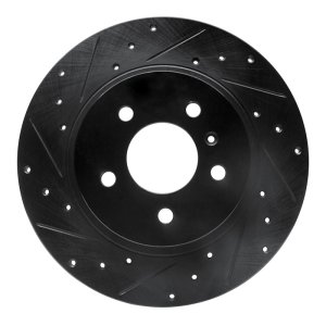 Buick Terraza Brake Rotor (1) - Rear Left - R1 Concepts - Drilled & Slotted - Black - 2005